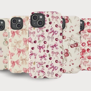 Cherry Phone Case Cherry iPhone Pro Max Case iPhone Case Cherries And Bows Coquette Phone Case Coquette Bows Phone Case Bow iPhone Case Cute