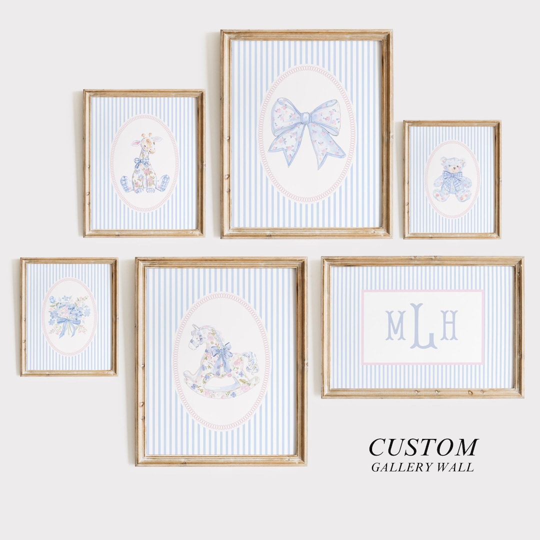 CUSTOM Nursery Gallery Wall Baby Girl Nursery Prints Girl Nursery Wall ...
