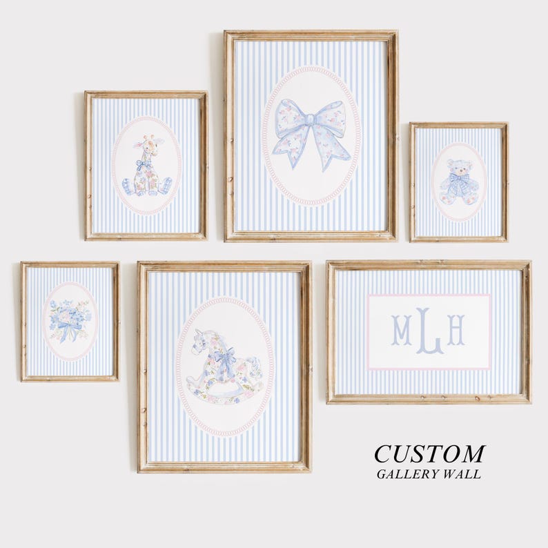 CUSTOM Nursery Gallery Wall Baby Girl Nursery Prints Girl Nursery Wall ...