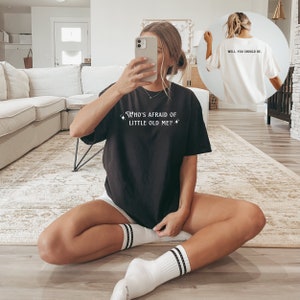 Who's Afraid Of Little Old Me Shirt Eras Tour Shirt Swift Concert Tshirt Swift Shirt Oversized TShirt Graphic Tees for Women Gift For Her