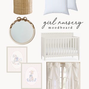 Baby Girl Nursery Prints Baby Girl Wall Art Chinoiserie Nursery Art Girly Nursery Wall Art Coquette Nursery Decor Grandmillenial Prints Pink image 7