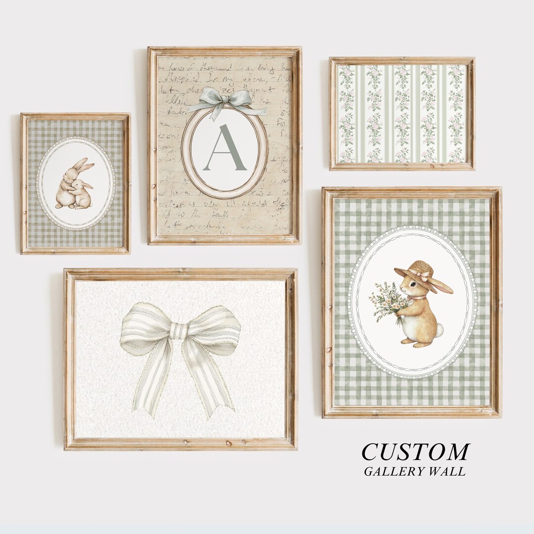 Cottage Nursery Gallery Wall Set Sage Green Vintage Nursery Prints ...
