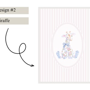Baby Girl Nursery Prints Baby Girl Wall Art Chinoiserie Nursery Art Girly Nursery Wall Art Coquette Nursery Decor Grandmillenial Prints Pink #2 - Giraffe