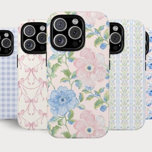 Floral Phone Case iPhone 17 Pro Coquette Phone Case Girly iPhone 15 Case Preppy Phonecase iPhone 16 Grandmillenial Phone Cases Cute iPhone