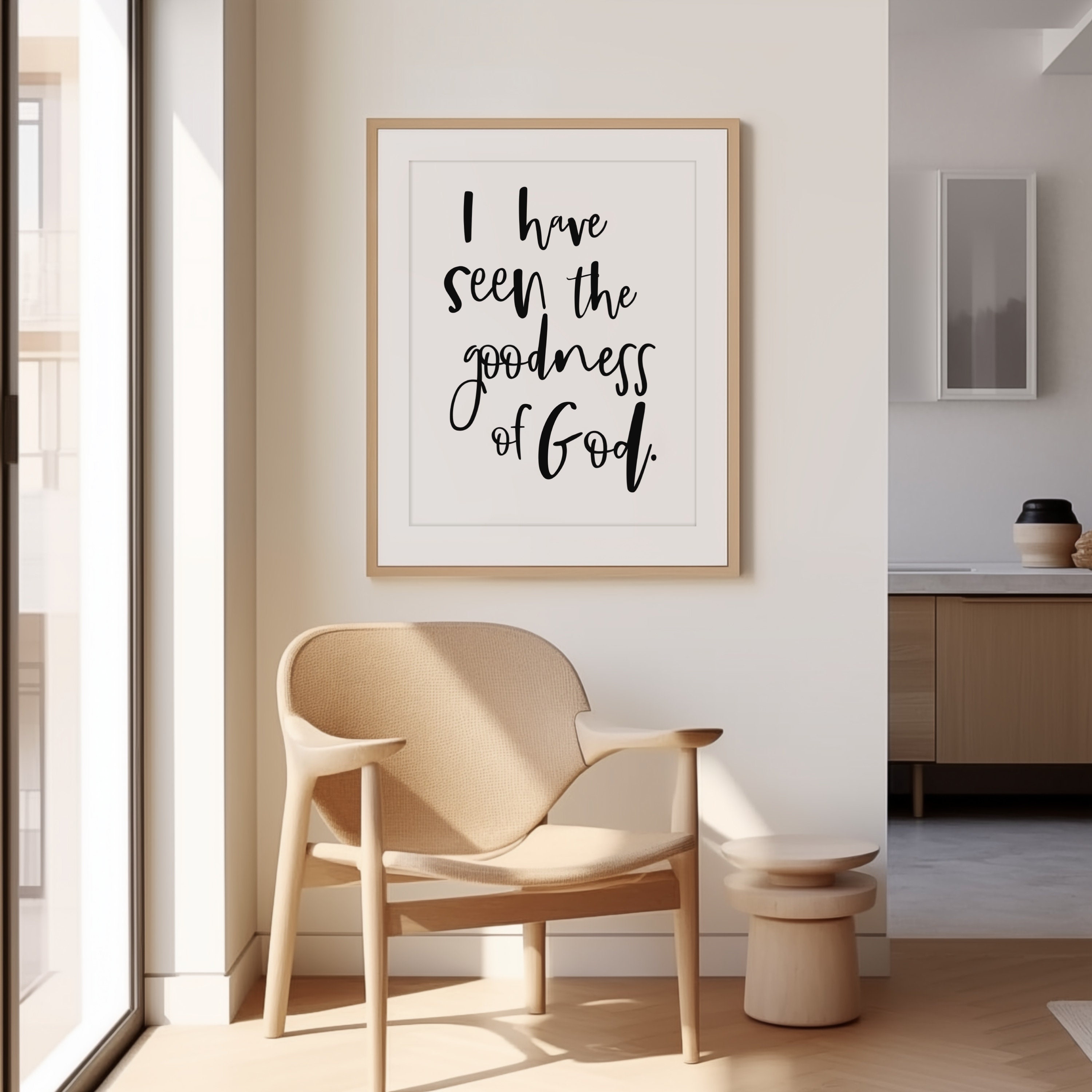 Physical Print Poster Modern Christian Home Decor I Have Seen the