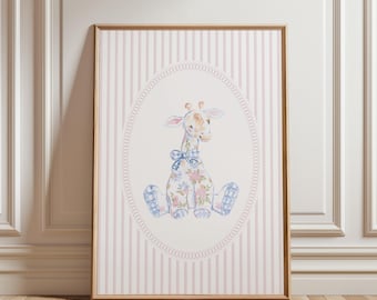 Printable Nursery Art Pink Nursery Print Baby Girl Printable Giraffe Nursery Artwork Giraffe Nursery Decor Giraffe Print For Girls Room Art