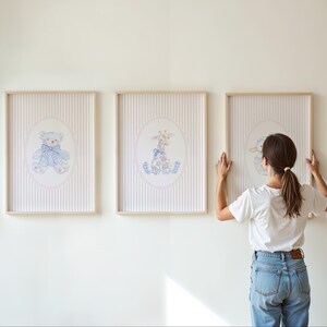 Baby Girl Nursery Prints Baby Girl Wall Art Chinoiserie Nursery Art Girly Nursery Wall Art Coquette Nursery Decor Grandmillenial Prints Pink image 4