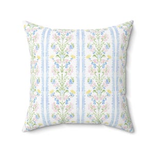 Lattice Floral Pillow Baby Girl Nursery Grandmillenial Decor Pillow Grandmillenial Baby Decor Grandmillenial Nursery Decor Girl Room Decore image 4