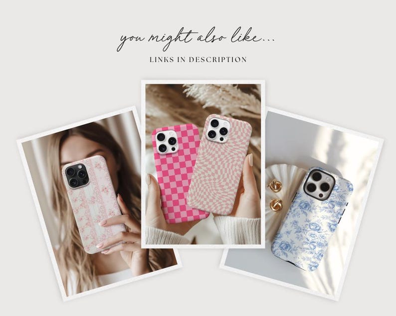 Blue Hydrangea Phone Case for iPhone Grandmillennial Phone Cover Blue Floral Phonecase Trendy Phone Case for iPhone 16 Preppy Phone Case image 11