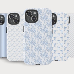 Coquette Phonecase Coquette Phone Case iPhone 15 Blue Coquette Bow Preppy Phone Case iPhone 14 Blue Phonecase Girly Phone Case iPhone 16