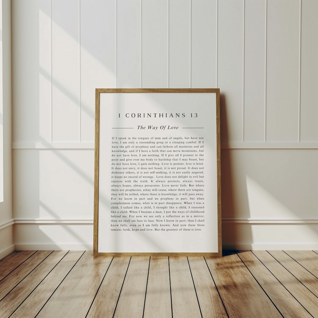 Etsy 1 Corinthians 13 Print