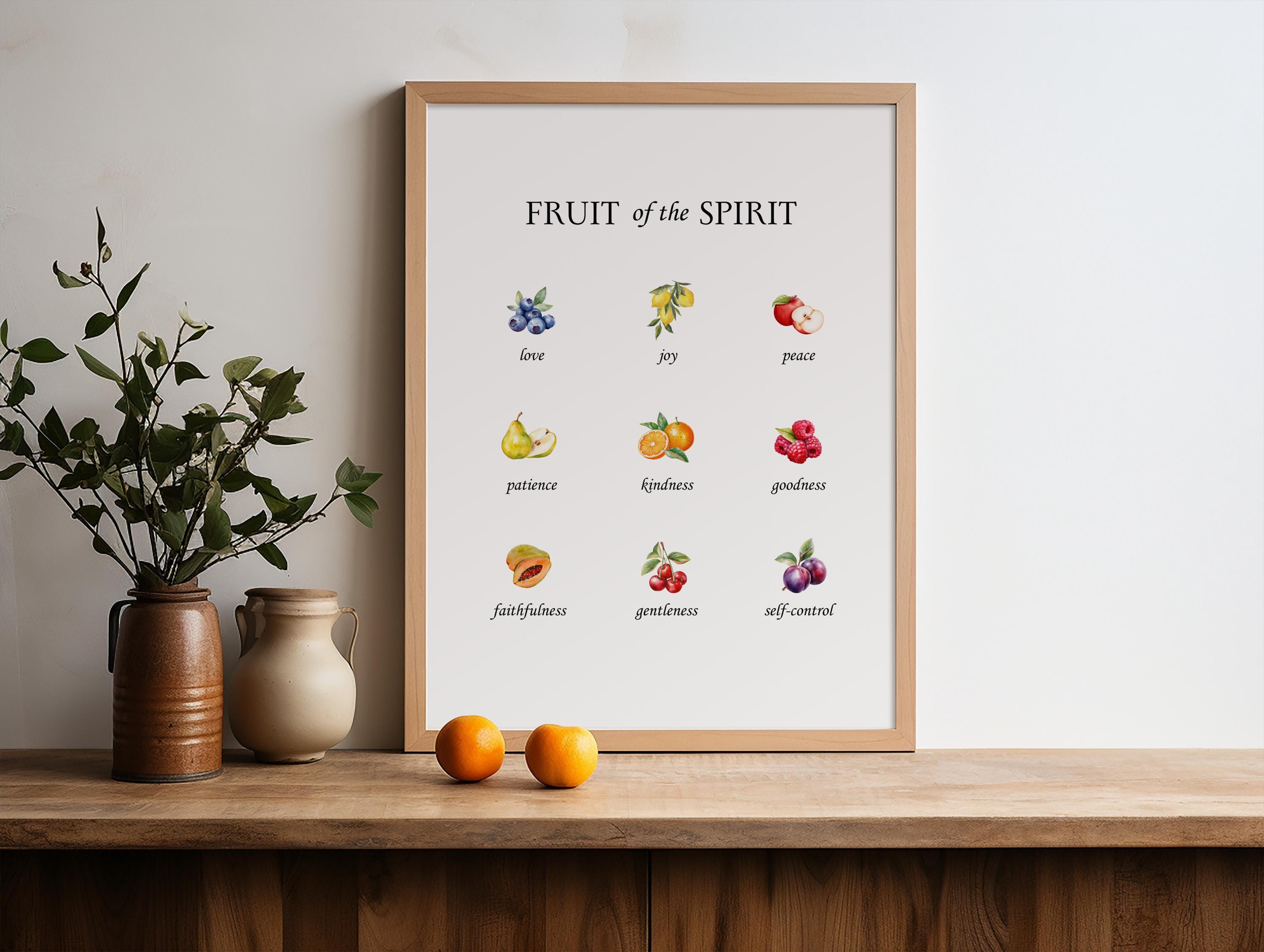 Fruit of the Spirit Wall Art Bible Verse Prints Christian Poster ...
