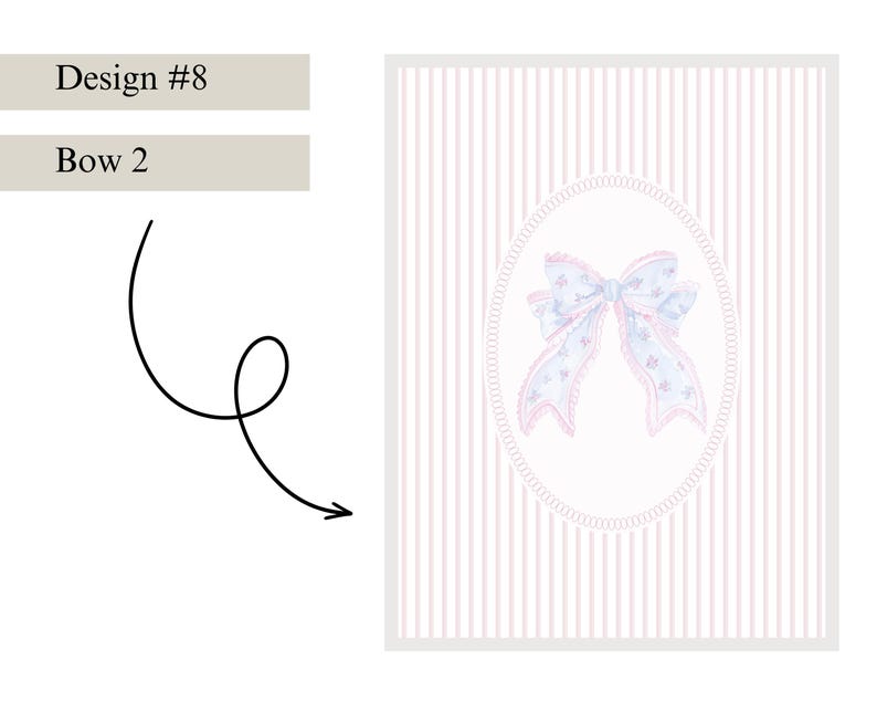 Baby Girl Nursery Prints Baby Girl Wall Art Chinoiserie Nursery Art Girly Nursery Wall Art Coquette Nursery Decor Grandmillenial Prints Pink #8 - Bow 2
