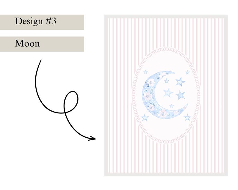 Baby Girl Nursery Prints Baby Girl Wall Art Chinoiserie Nursery Art Girly Nursery Wall Art Coquette Nursery Decor Grandmillenial Prints Pink #3 - Moon
