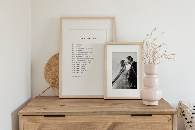 DIGITAL Scripture Wall Art Minimalist Wall Art 1 Corinthians 13 ...