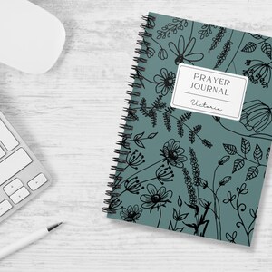 PERSONALIZED Church Notes Journal Christian Devotional Journal Floral ...