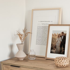 PHYSICAL PRINT 1 Corinthians 13 Wall Art Print Christian Wedding Gift ...