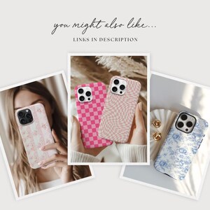 iPhone 17 Air Case Coquette Handyhülle Handyhülle Blaue Schleife Handyhülle iPhone 16 Pro Max iPhone 14 Hülle Gingham Blaue Schleife Bild 18