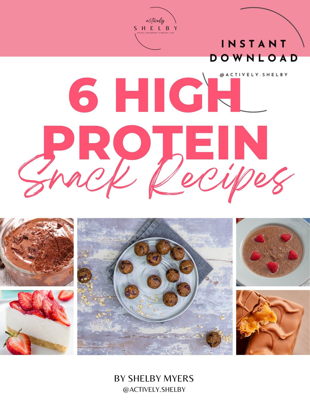 6 High Protein Snack Recipes Health & Wellness Weight Loss Fitness Etsy