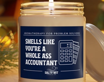 Funny Accounting Gifts CPA Exam Gift Accountant Decor Data Analyst Gift Accounting Graduation Gifts CPA Gift Accountant Gift For Her Candle