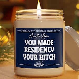 Residency Gift | Completing Residency Gift | Future Doctor Gifts | Medical School Graduation | Residency Candle | Residency Graduation Gift