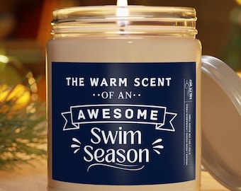 Swim Team Coach Gift Swimming Coach Candle Swimmer Present Swim Team Gift For Coach Swimming Season Vegan Soy Candle Swim Coach Thank You