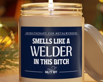 Welder Gift | New Welder | Welded Art | Welder Gift For Him | Custom Gift For Him | Construction Worker | Metalworker | Arc Welding | Candle