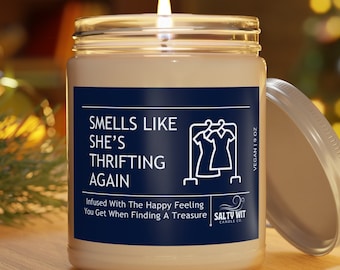 Thrift Shopping Candle | Thrifting Gift  | I'd Rather Be Thrifting | Shopping Gifts | Thrifter Gift | Boyfriend | Girlfriend | Antiquing