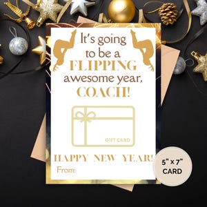 Gymnastics Coach Appreciation Gift Card Holder | Teacher Appreciation Gift | Gymnastics Coach Gift | Thank You Coach Printable | Acro