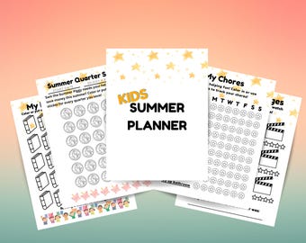 Kids Summer Planner: Activity Charts & Reward System (Digital Download)
