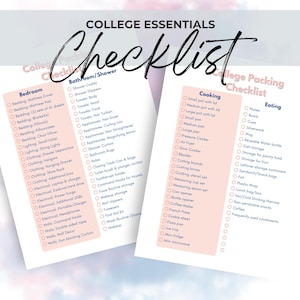 College Packing List: 10-Page PDF Checklist + Laundry Guide (Digital Download)
