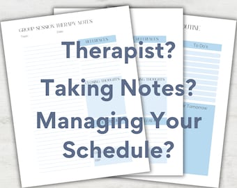 Notizenpaket für Therapeuten: Einzel- und Gruppensitzungen (PDF-Vorlage)