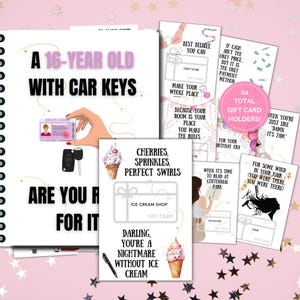 Sweet 16 Gift Card Book: Printable DIY Teen Gift (Digital Download)