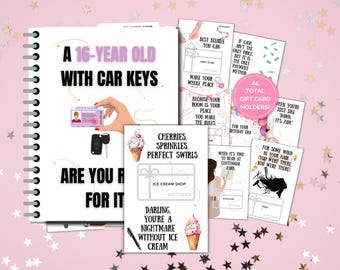 Libro de tarjetas de regalo para el 16.º cumpleaños / 4 x 6” / 5 x 7” / Libro porta tarjetas de regalo / Libro de tarjetas de regalo de graduación de la escuela secundaria / Tarjetas de regalo / Regalo para ella