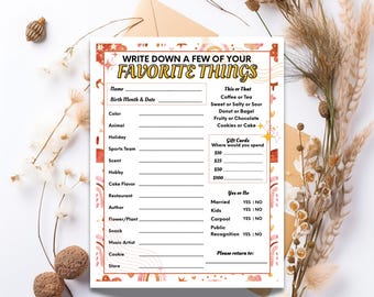 Coworker Favorite Things Survey: Team Building Questionnaire (Instant Download)