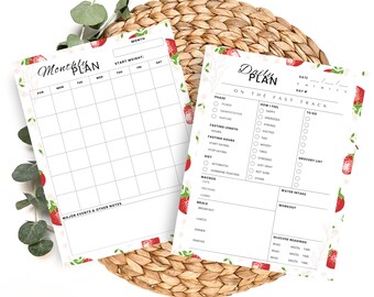 Fast Like A Girl | Fasting Planner Inserts | Intermittent Fasting Tracker | Daily Fasting | Monthly Fasting | That Girl Planner for Fasting