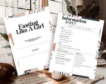 Fast Like A Girl Year Planner | Intermittent Fasting | Fast Track | Fasting Planner | Daily Fasting | Monthly Fasting |Planner for Fasting