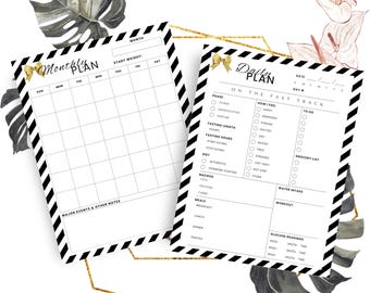 Fast Like A Girl | Fasting Planner Inserts | Intermittent Fasting Tracker | Daily Fasting | Monthly Fasting | That Girl Planner for Fasting