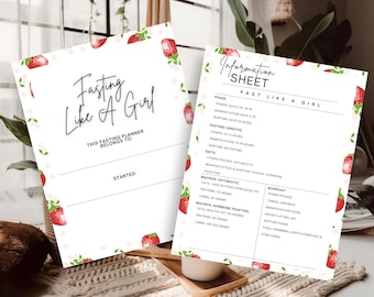 Fast Like A Girl Year Planner | Intermittent Fasting | Fast Track | Fasting Planner | Daily Fasting | Monthly Fasting | Planner for Fasting