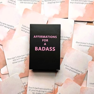 Cartes d'affirmation MAUVAIS*SS―Pronom SHE―Édifiant-Créatif-Motivant