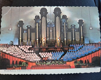 Tabernacle Choir and Pipe organ postcard