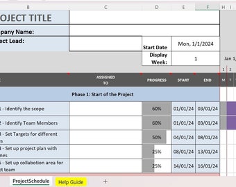 Project Planner Gantt Chart