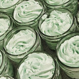 Cucumber Mint Foaming Sugar Scrub – Exfoliating Vegan Body Scrub for Smooth Skin – Handmade Skincare Gift for Her