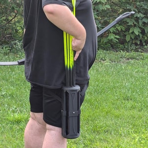Archery Hip Quiver arrow storage, 3D Printed, Hard Plastic, Useful, Archers (Arrows Not Included)