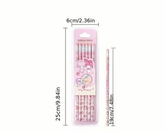 My Melody Triangle pencil pack of 12 , cute pencils, cute writing pencils