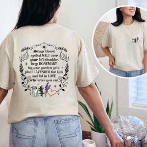 Practical Magic Salt Rosemary Lavender Love Witchy Gift Unisex Heavy Cotton Tee