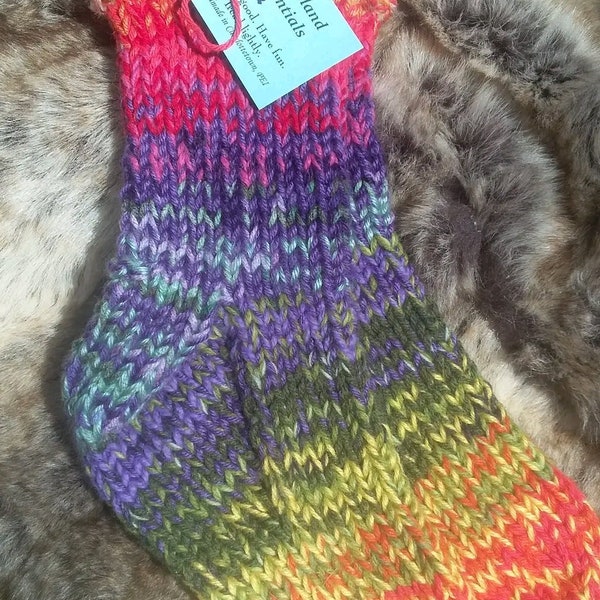 Knitting Pattern PDF for Wild Island Slipper Socks