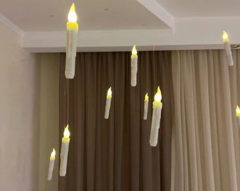 Floating LED Candles – Wizard Inspired Decor with Wand