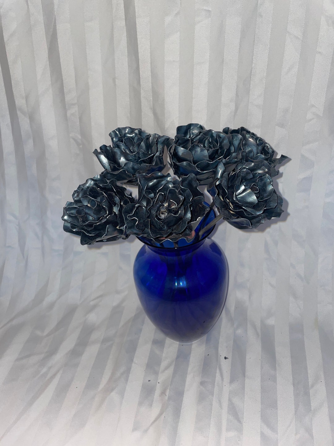 Metalic Paper Roses 6 Sheet Metal Roses - Etsy