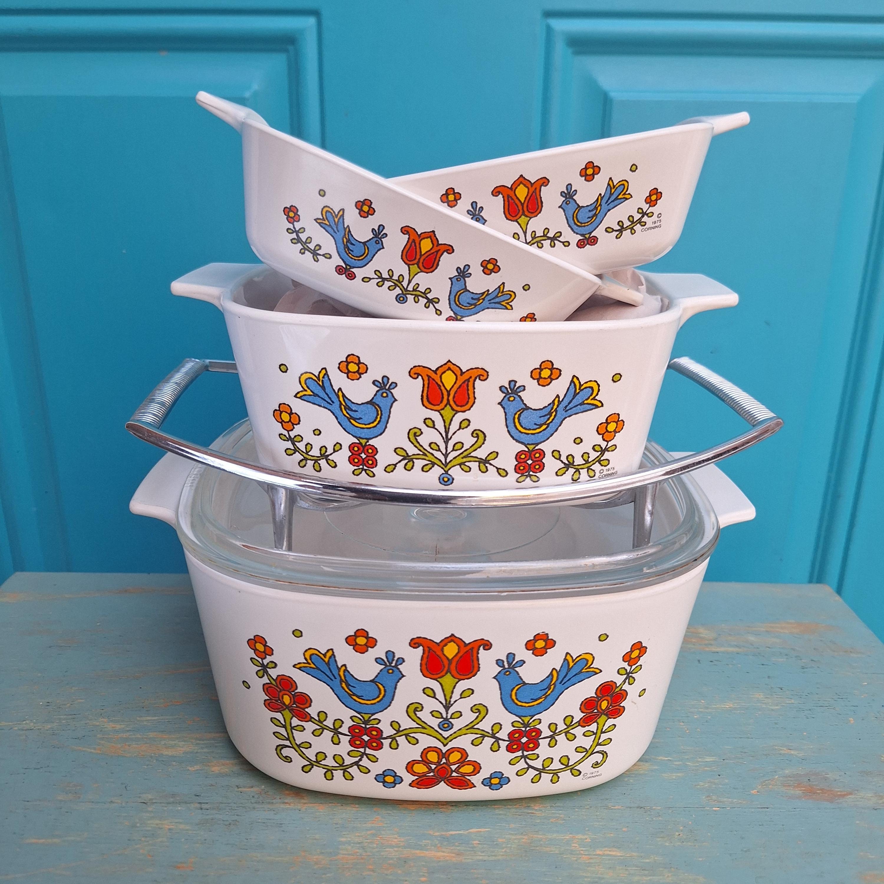 Corning Ware Country Festival Casserole Dish With Lid Cookware Set